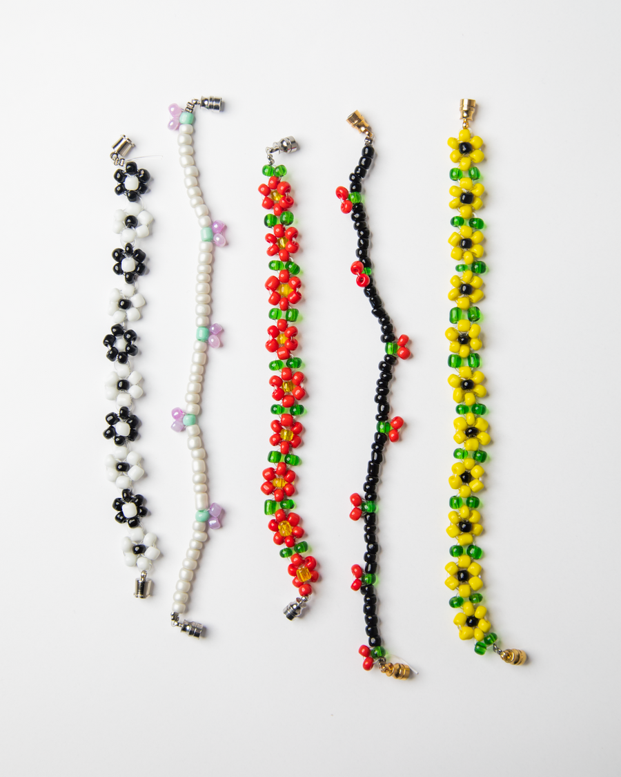 Red And Yellow Flower Bracelet