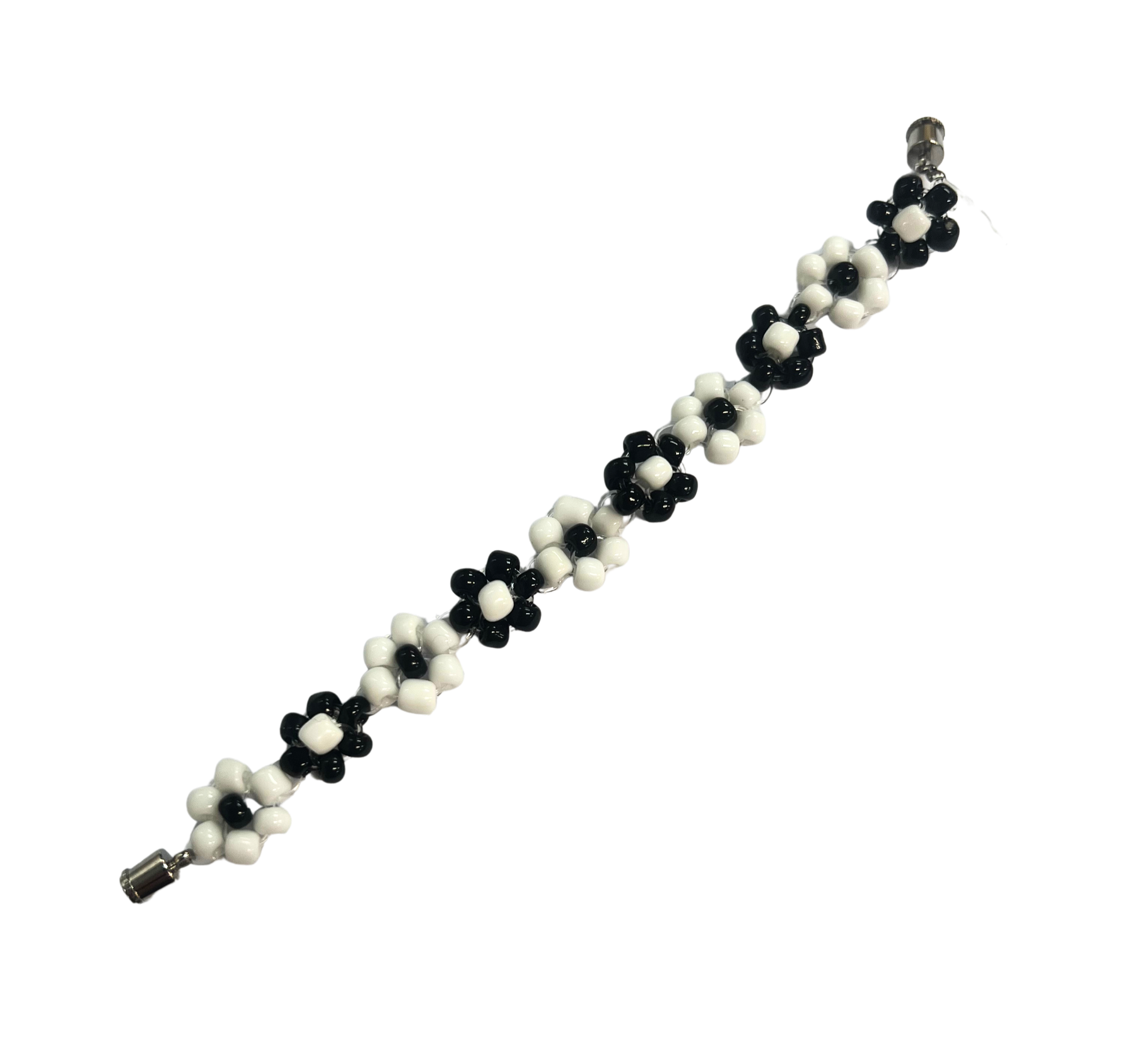 Black and White Flower Bracelet