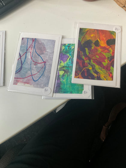 Arna girl set of 4 abstract cards
