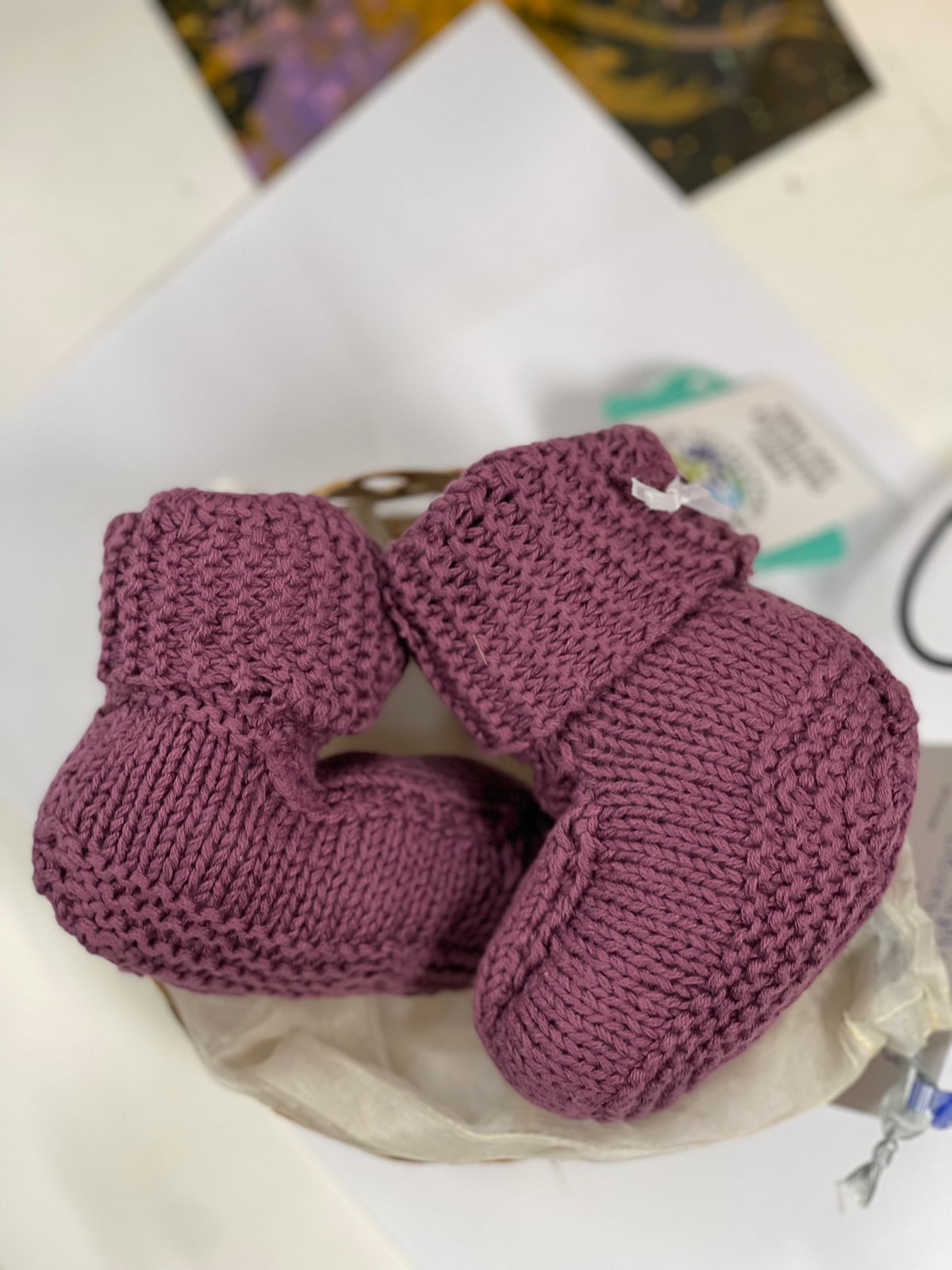 Purple Baby Booties