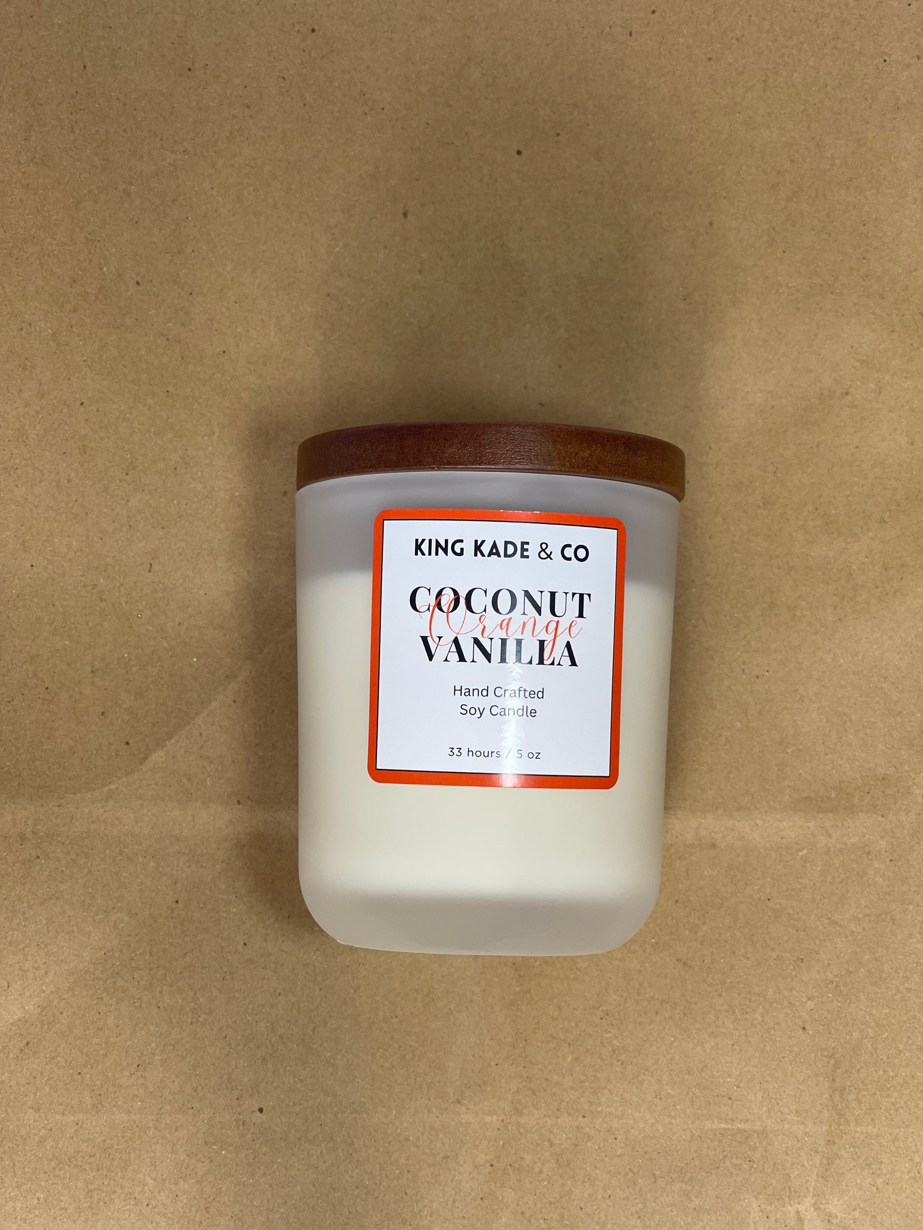King Kade Candle - Coconut, Orange and Vanilla