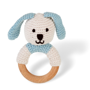 Wooden Ring Bunny Rattle